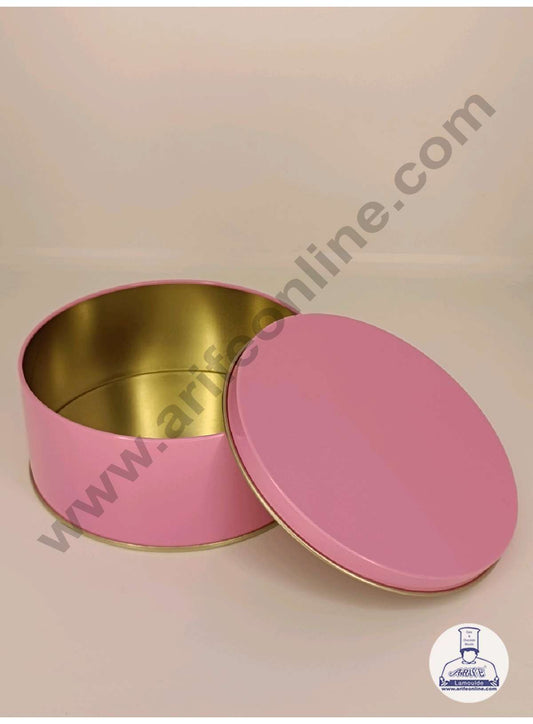 Dream Cake Tin Torte cake Cookie Cake Tin - Pink Color - 5.5 x 2.5 Inch (MOQ 1 BOX) (MOQ 54 PCS 1 CRTN) (FE)