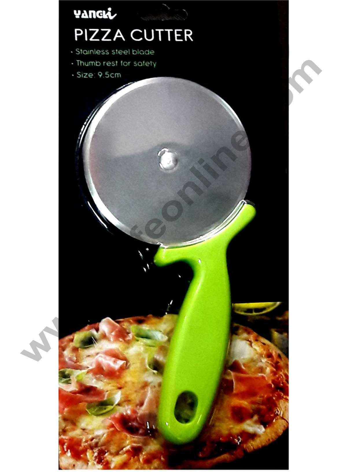 1pc Pizza Cutter  Stainless Steel Blade with Plastic Handle  (MOQ 12 PCS) (ED)