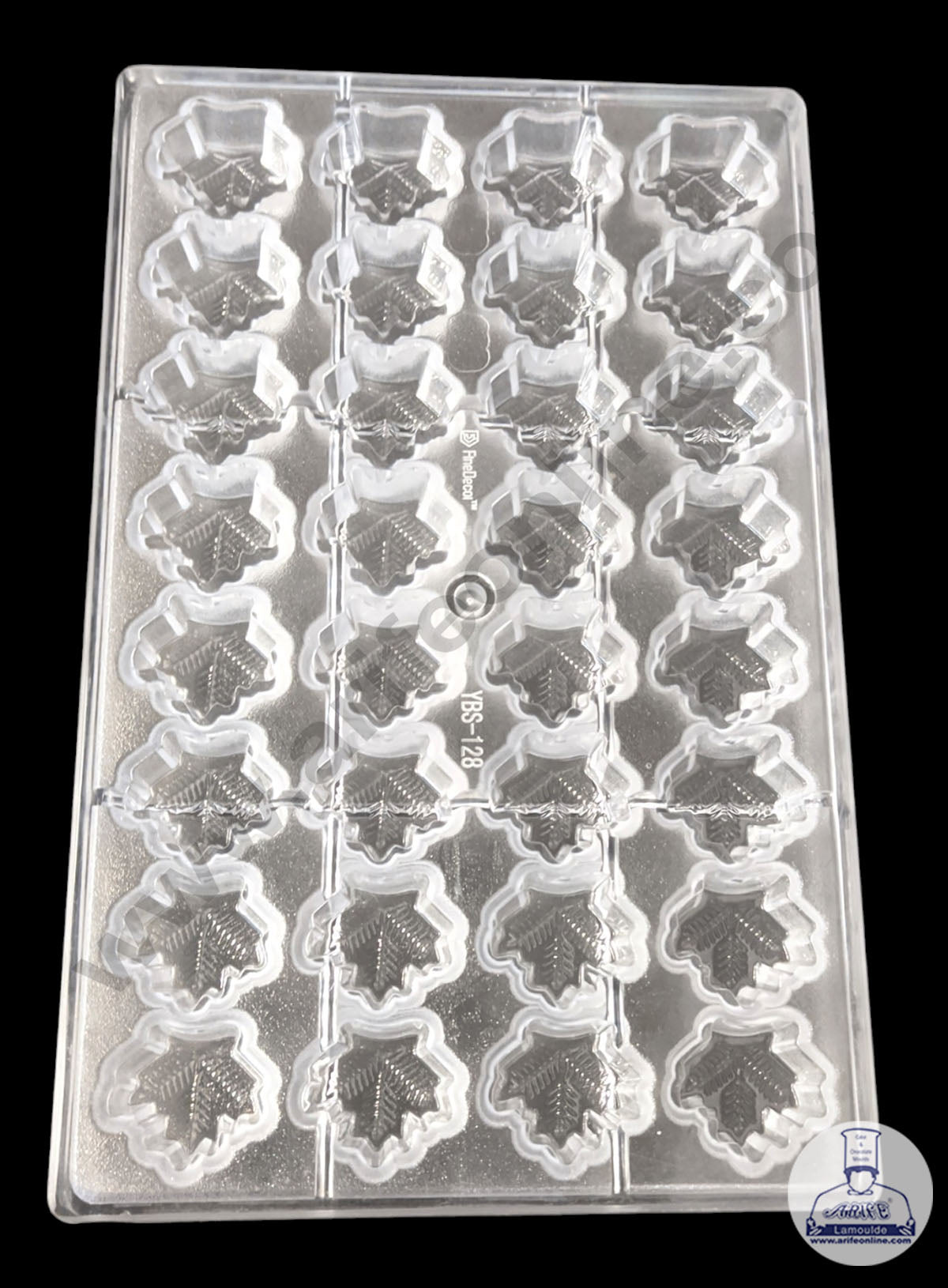 32 Cavity Maple Leaf Shape Polycarbonate Chocolate Mold - ( YBS-128 ) (MOQ 12 PCS) (RRD)