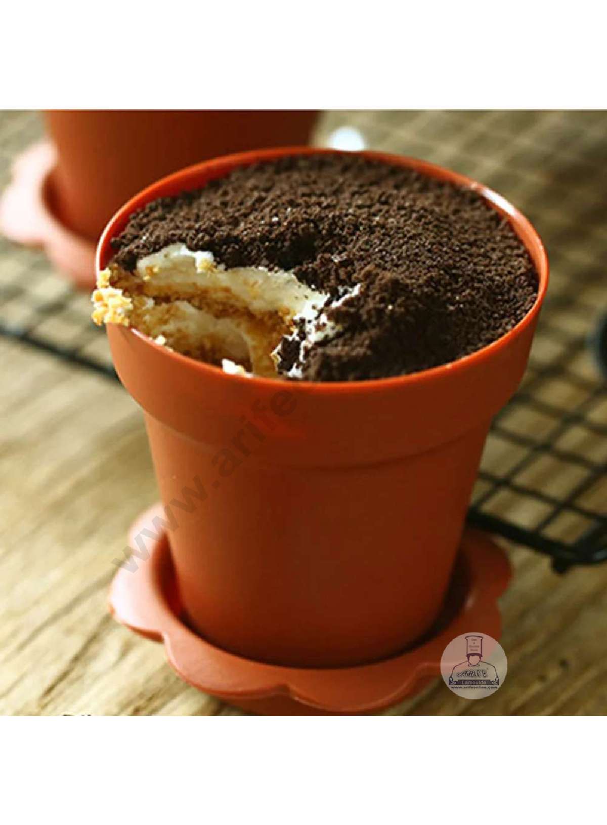 Flower Pot Shape Mousse Cups with Lids | Dessert Cups | Pudding Cups | Mini Parfait Cups (MOQ 500 PCS) (AR.5)