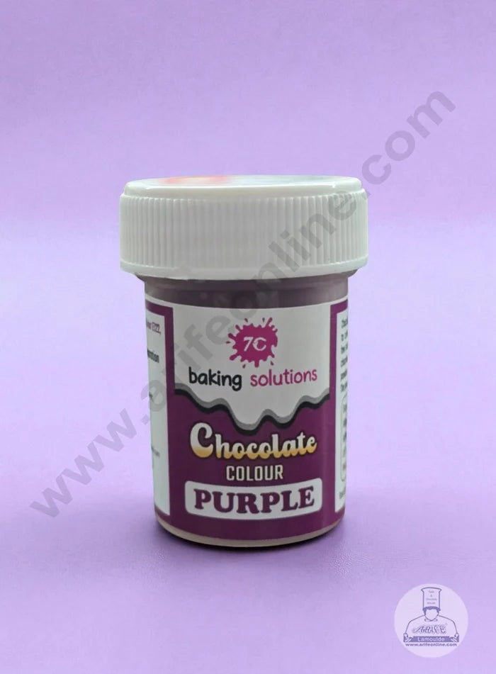 7C Edible Chocolate Colour Powder – Purple (5g) | Food Colour for Chocolates, Cakes & Desserts (MOQ 12 PCS) (MO.26)