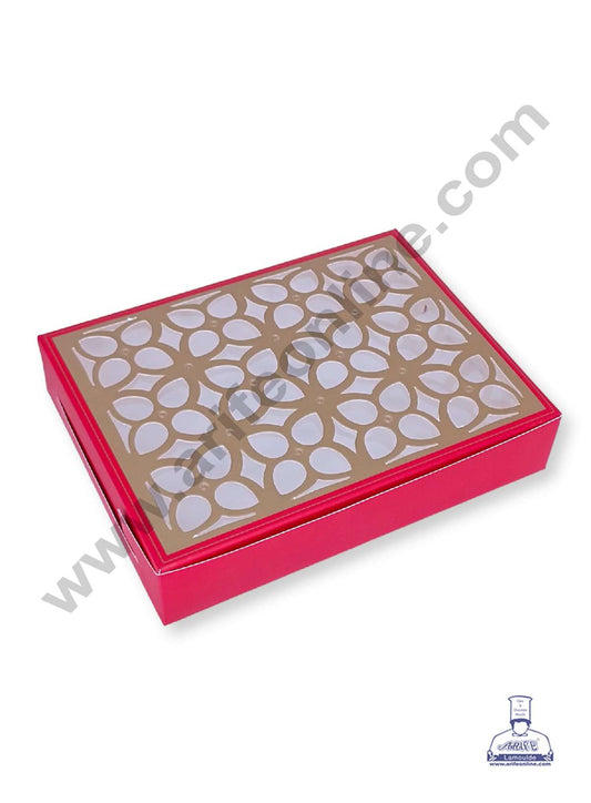 12 Cavity Chocolate Box with Cavity & Cutout Window Without Handle ( 10 Piece Pack ) - Red  (MOQ 12 PCK) (AMD)