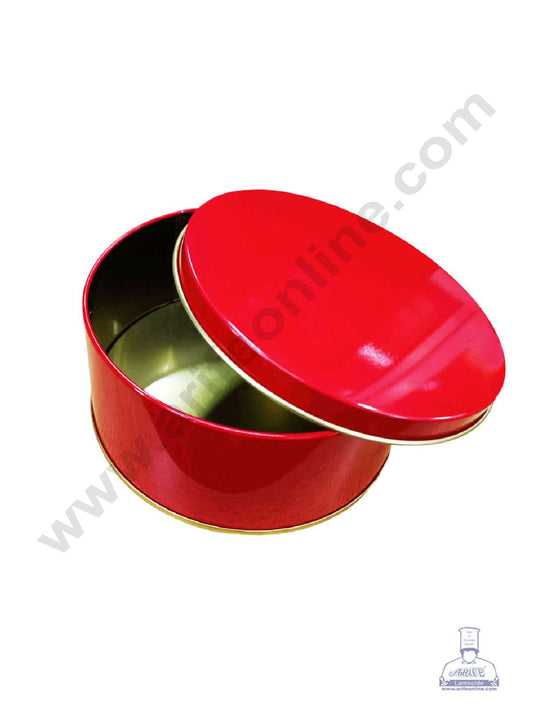 Dream Cake Tin Torte cake Cookie Cake Tin - Red Color - 5.5 x 2.5 Inch (MOQ 54 PCS 1 CRTN) (FE)