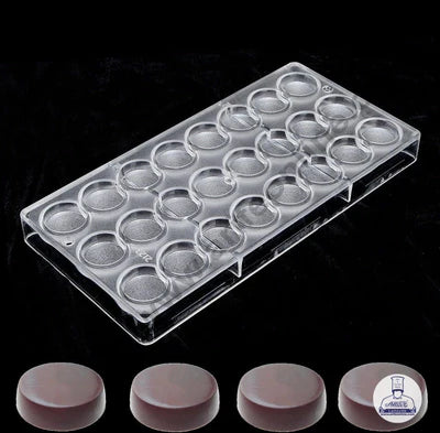 24 Cavity 6g/pieces Professional Oblate Shape for Candy Bonbons Polycarbonate Chocolate Mold │SB-2123│ (MOQ 12 PCS) (RRD)