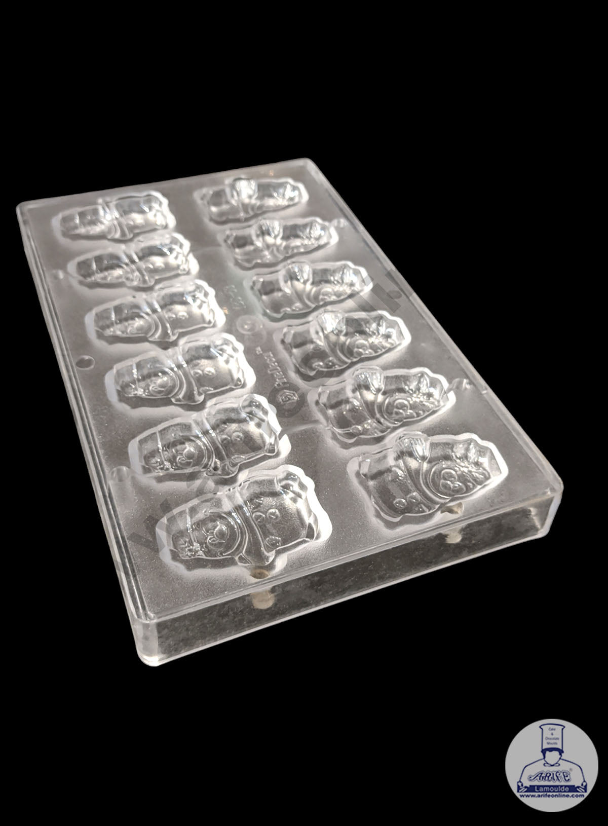 12 Cavity Polycarbonate Chocolate Mold - ( YBS-053 ) (MOQ 12 PCS) (RDD)