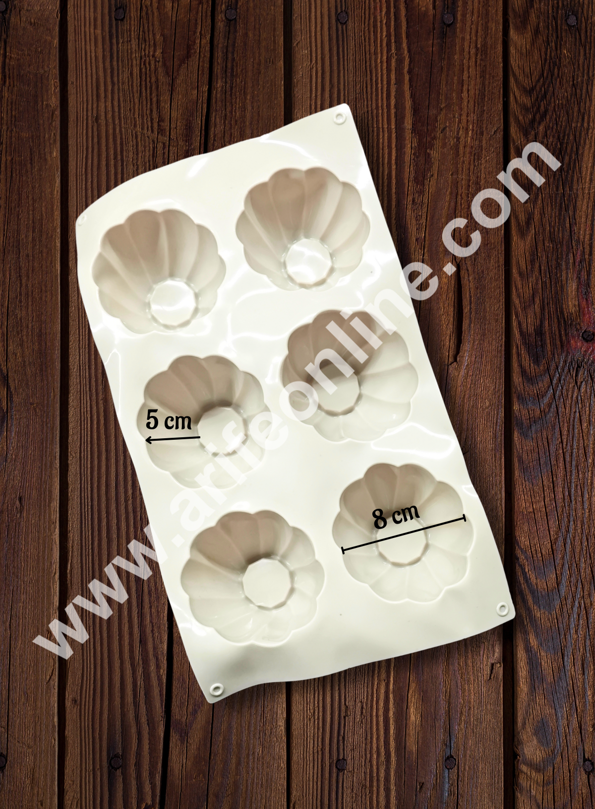 6 Cavity Big Jelly Muffin Silicon  Mould (MOQ 12 PCS)