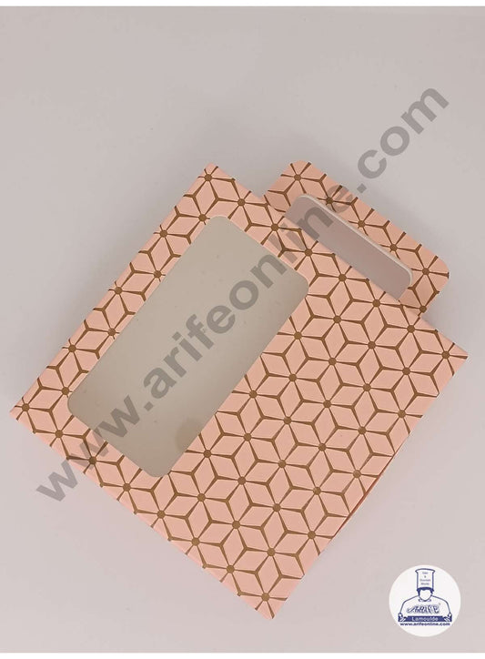 9 Cavity 3D Cube Print Chocolate Box with Cavity, Clear Window & Handle ( 10 Piece Pack ) - Skintone (MOQ 12 PACK) (ARD)