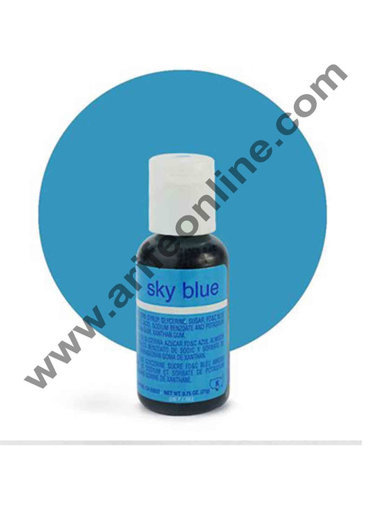 Chefmaster Liqua-Gel Sky Blue .70 oz Food Color (20g)