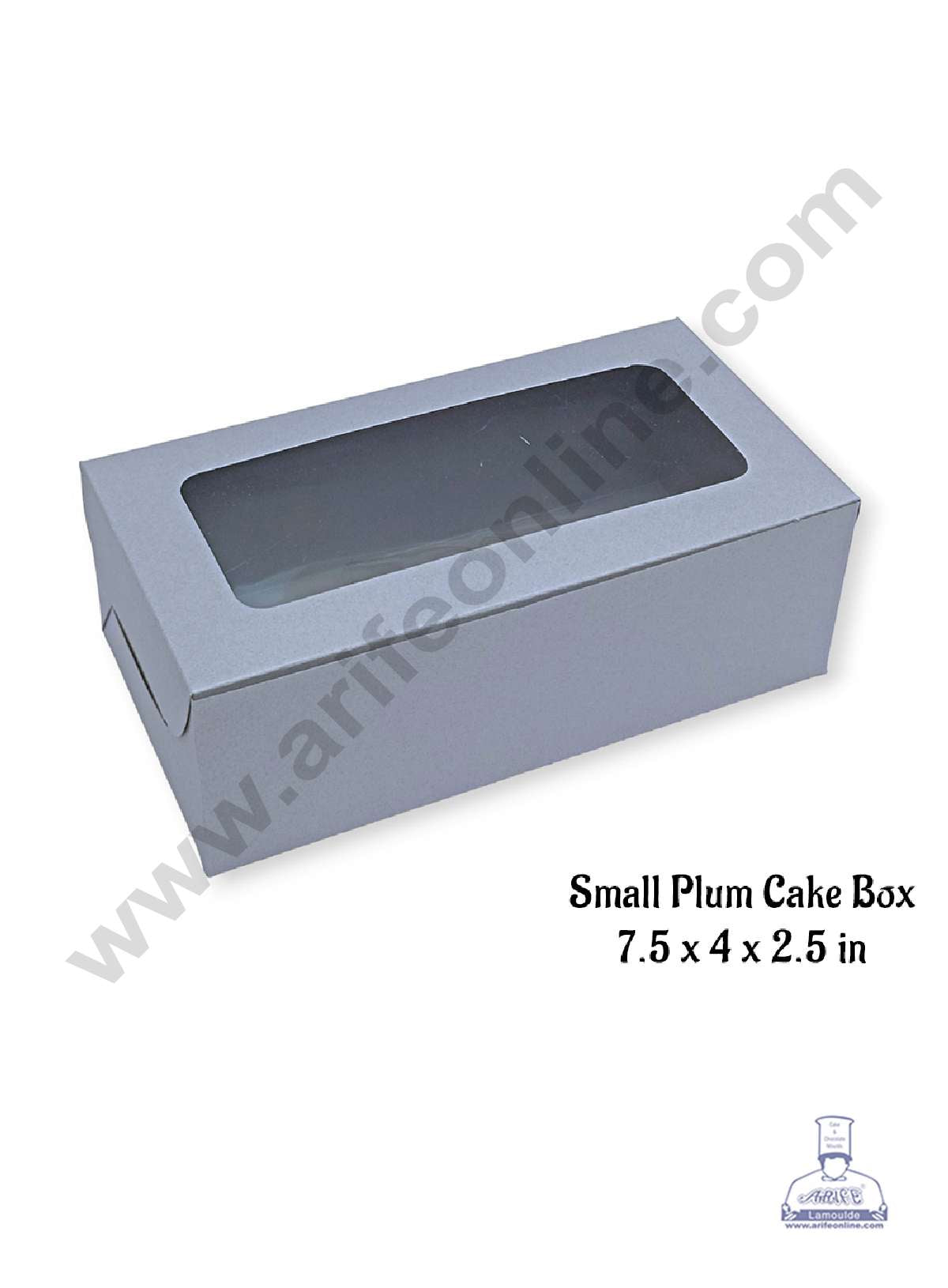 Grey Plum Cake Box Clear Window, Plum Carriers - Small ( 10 Pcs Pack ) (MOQ 10 PACK)