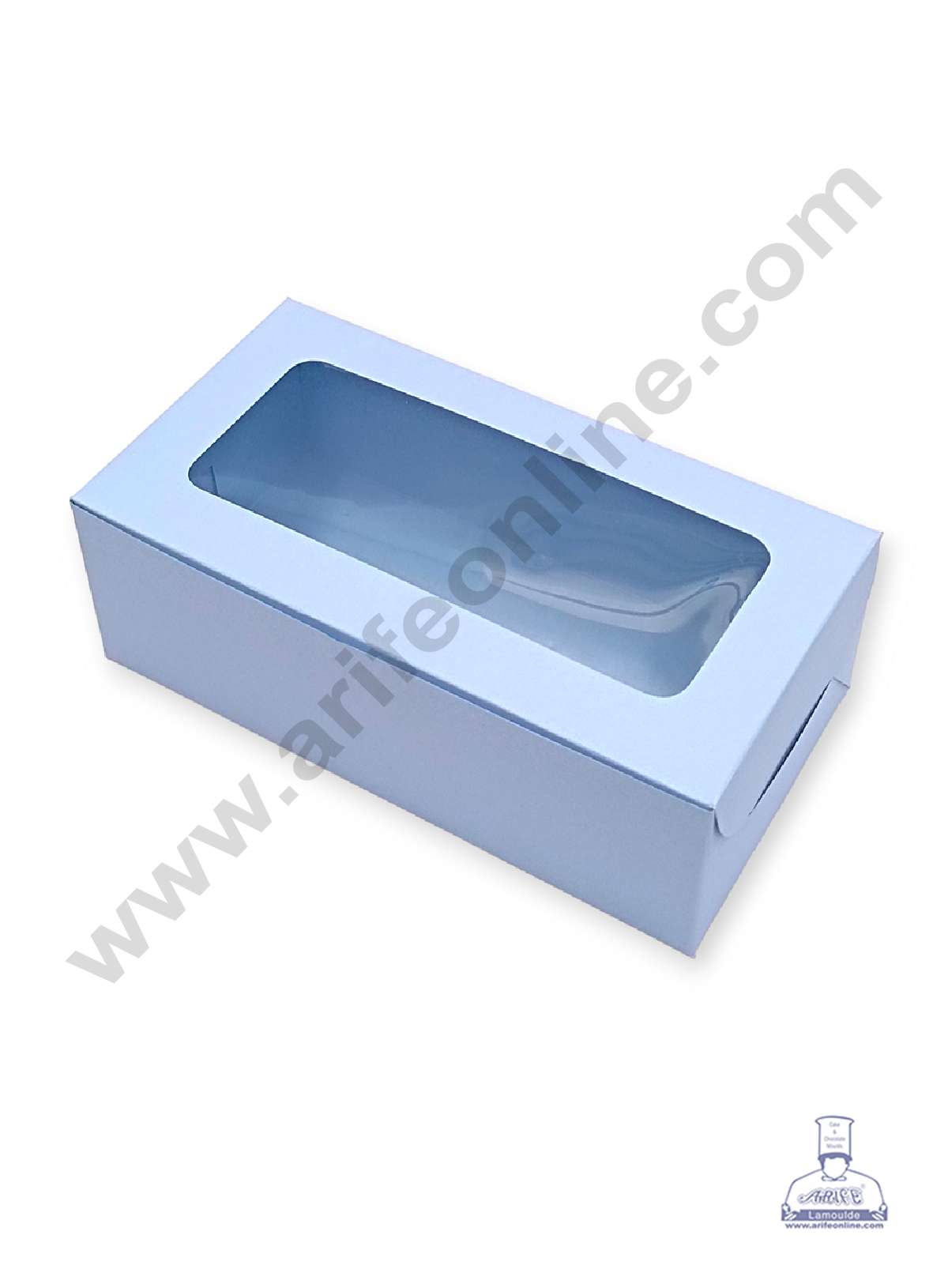 Light Blue Plum Cake Box Clear Window, Plum Carriers - Small ( 10 Pcs Pack ) (MOQ 10 PACK)