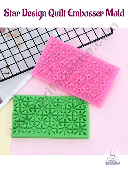 Stars Design Quilt Embosser Molds, Cookie Biscuit Mold Fondant Cake Tools (MOQ 12 PCS) (IE)