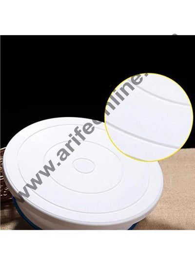 Round Rotating Revolving Cake Turntable Decorating Stand Platform, 28CM White (ADE)