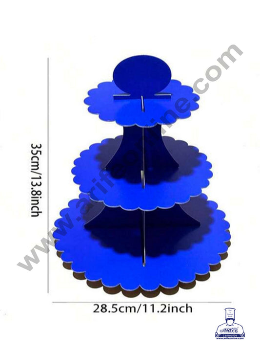 Cake Decor™ 3-Tier Lace Edge Cardboard Cupcake Stand Holder - Heavy