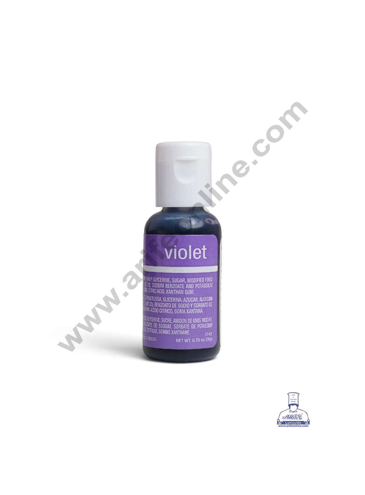 Chefmaster Liqua-Gel Violet .70 oz Food Color (20g) (MOQ 12 PCS)