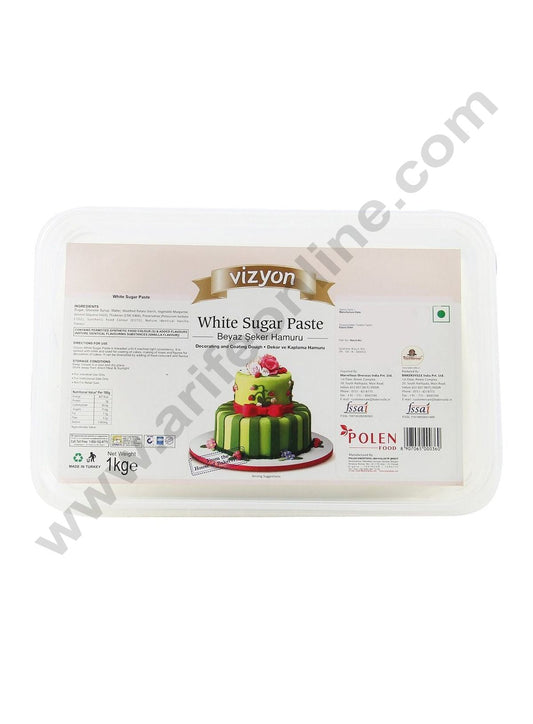 Vizyon Sugar Paste (Fondant) - White, 1kg - 20 IN 1 BOX (MOQ 1 BOX )