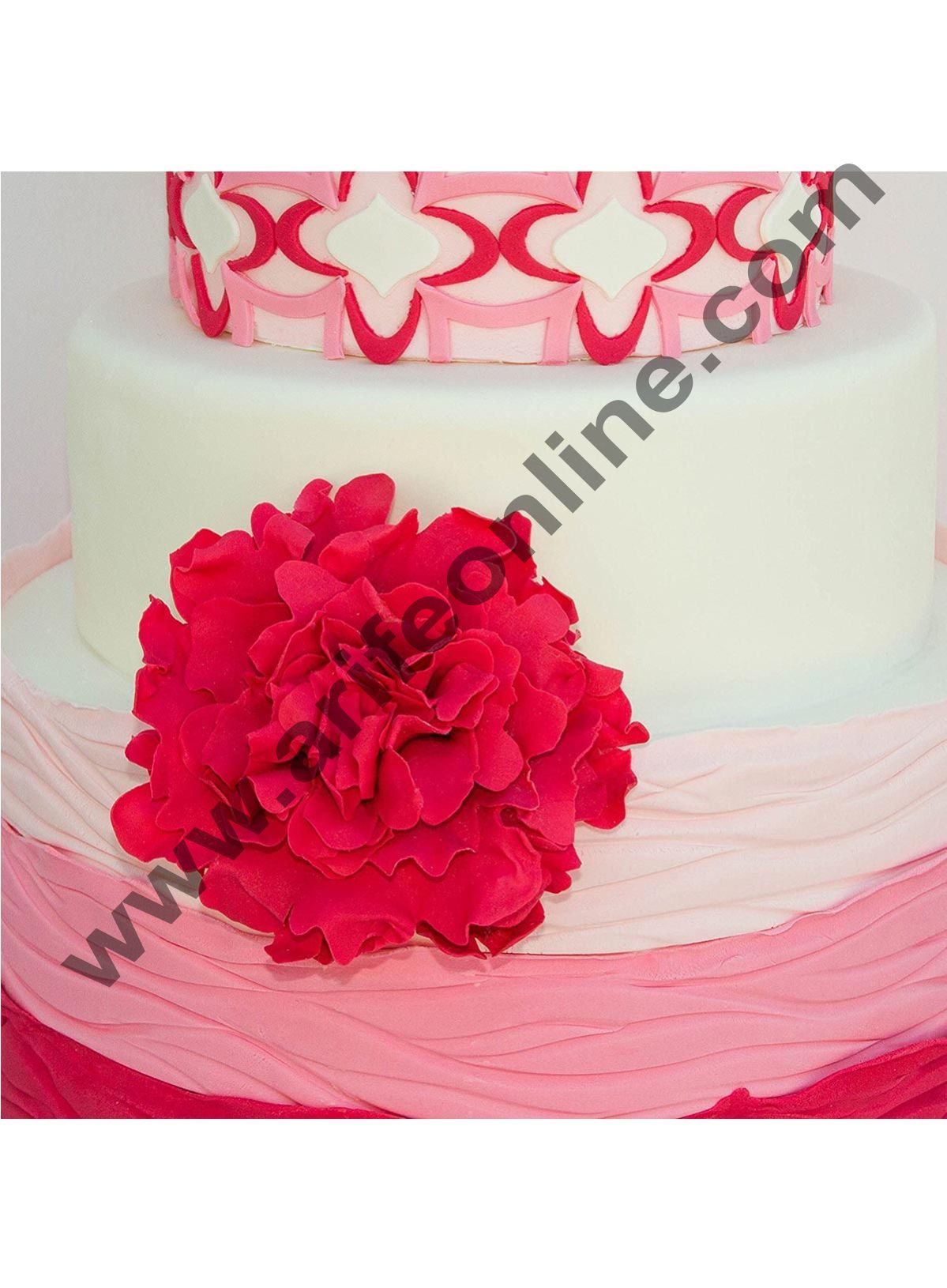 Cake Decor  Whimsical Peony Peonies Flower Cutter Set of 4 cutters for rolled fondant and gum paste