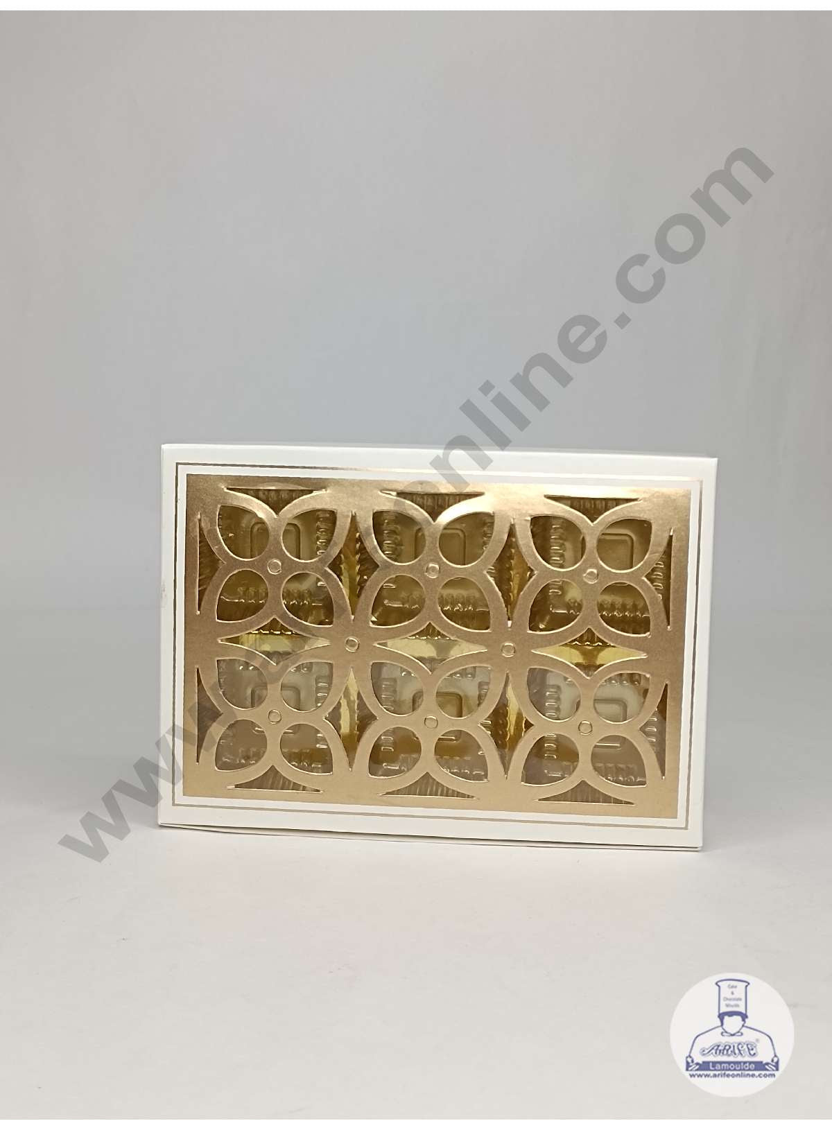 6 Cavity Chocolate Box with Cavity & Cutout Window Without Handle ( 10 Piece Pack ) - White (MOQ 12 PCK) (ADD)