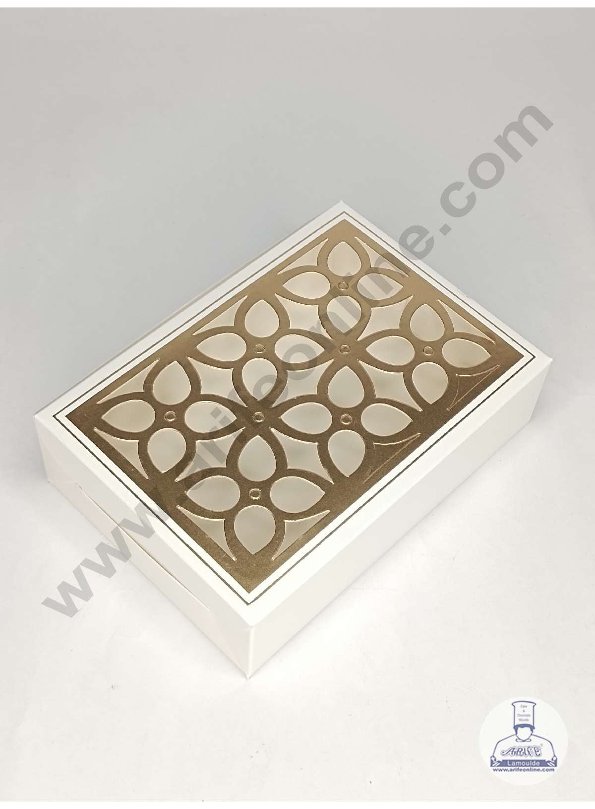 6 Cavity Chocolate Box with Cavity & Cutout Window Without Handle ( 10 Piece Pack ) - White (MOQ 12 PCK) (ADD)