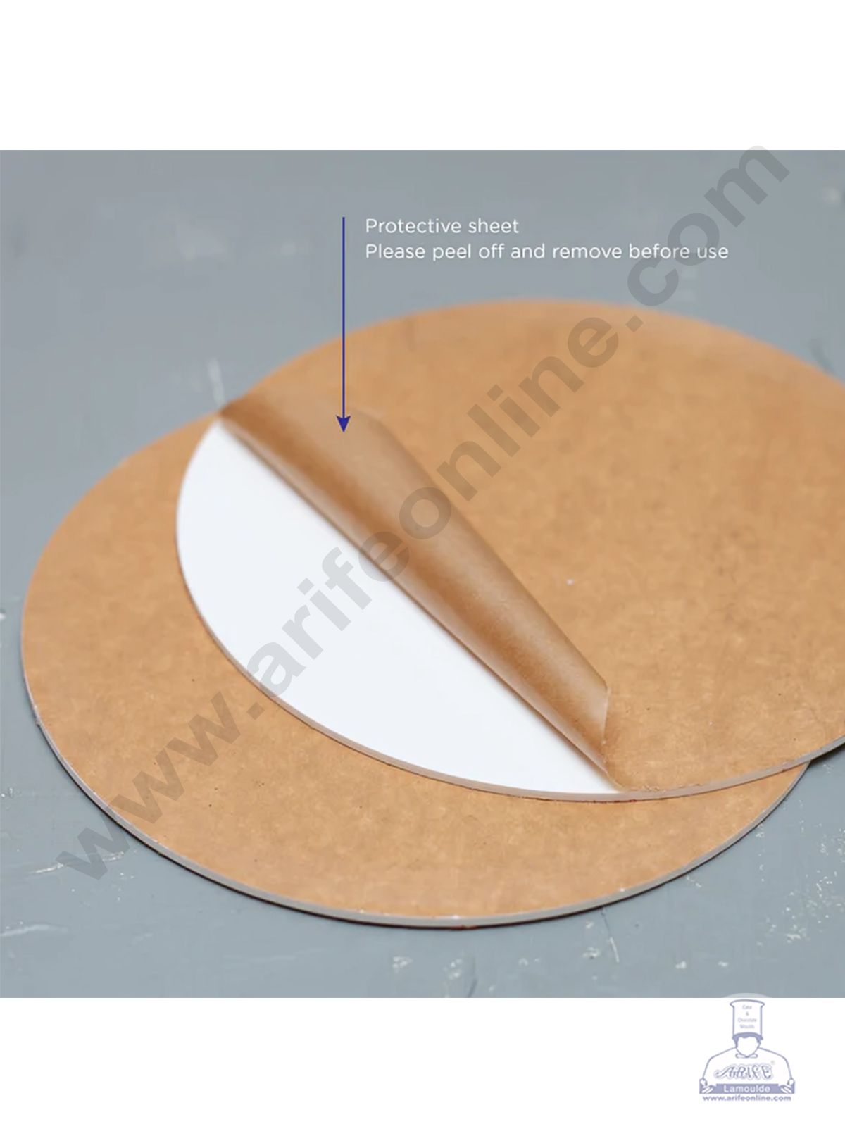 6 Inch Round White Acrylic Cake Board Ganaching Plate (2mm thickness) (10 Pc Pack) (MOQ 12 PCK)