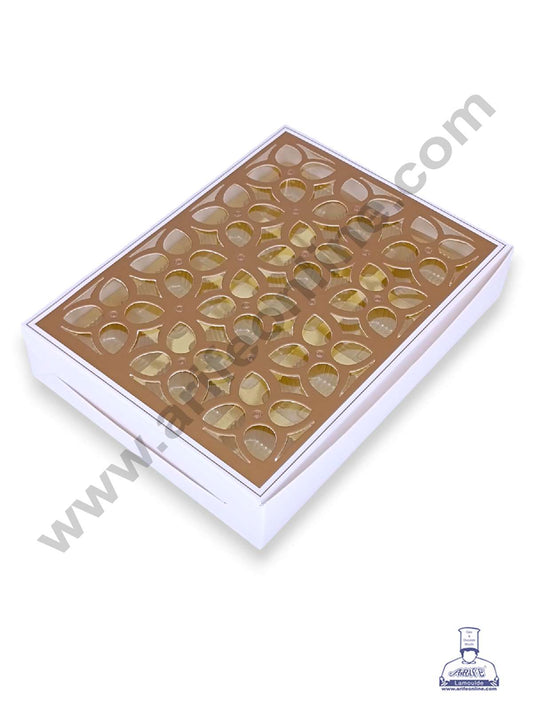 12 Cavity Chocolate Box with Cavity & Cutout Window Without Handle ( 10 Piece Pack ) - White (MOQ 12 PCK) (AMD)