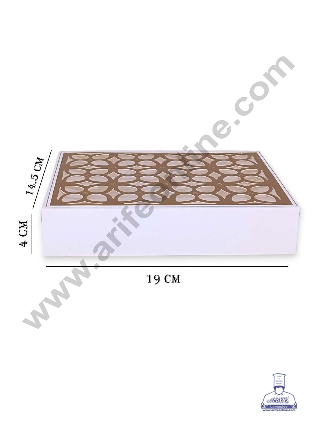 12 Cavity Chocolate Box with Cavity & Cutout Window Without Handle ( 10 Piece Pack ) - White (MOQ 12 PCK) (AMD)