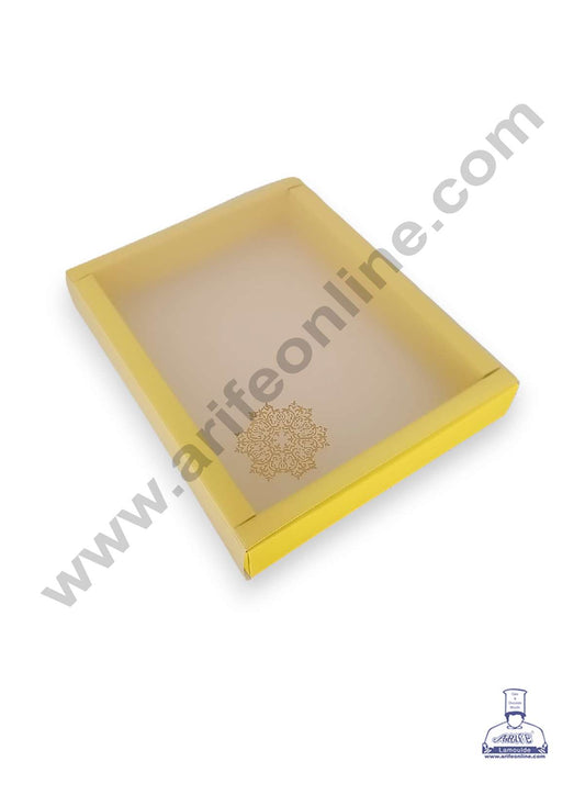 12 Cavity Chocolate Box with Sliding Cover & Cavity ( 10 Piece Pack ) - Yellow (MOQ 12 PACK) (RUD)