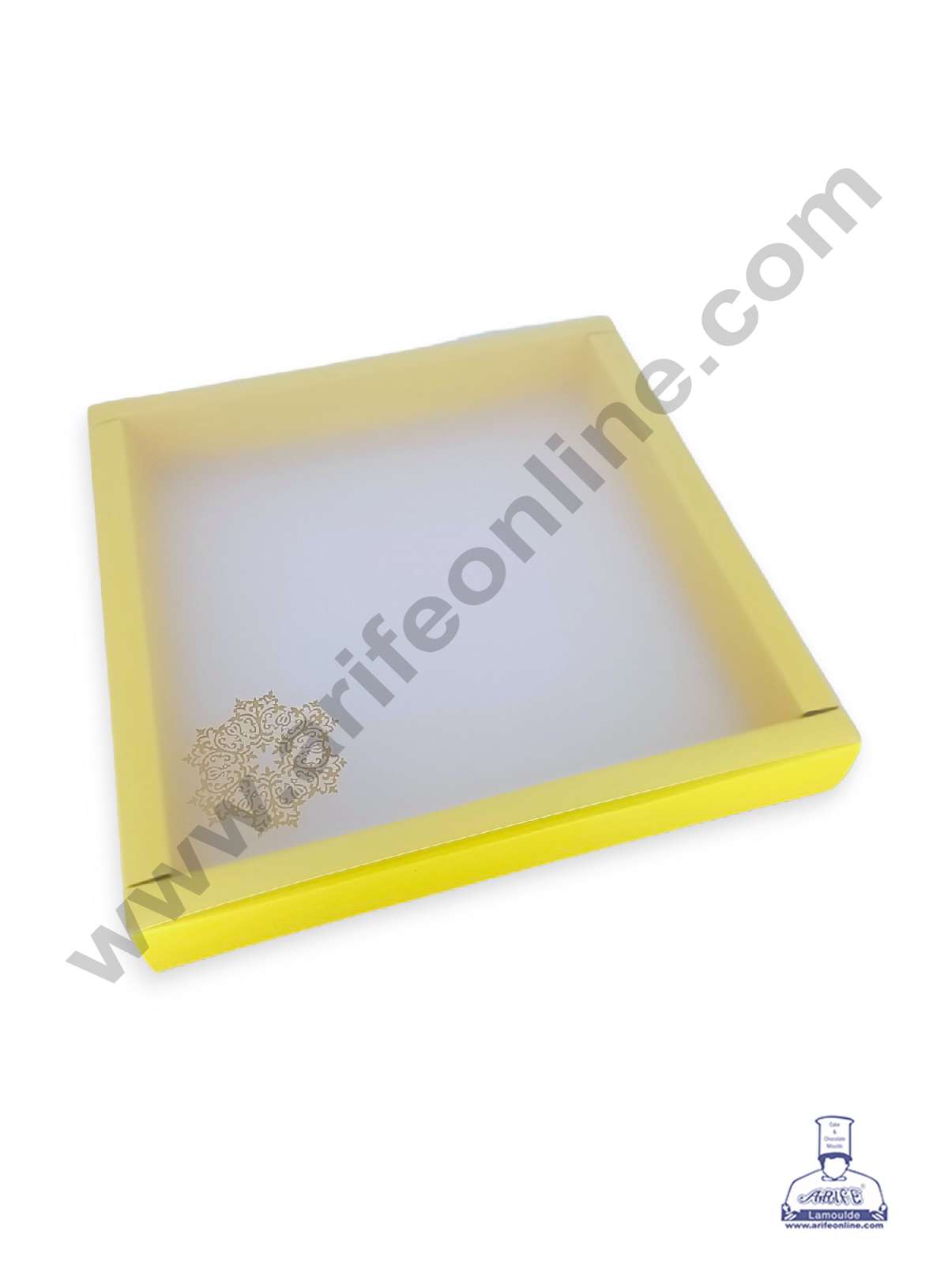 16 Cavity Chocolate Box with Sliding Cover & Cavity ( 10 Piece Pack ) - Yellow (MOQ 12 PACK) (IDD)