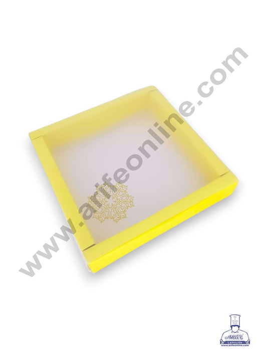 9 Cavity Chocolate Box with Sliding Cover & Cavity ( 10 Piece Pack ) - Yellow (MOQ 12 PACK) (RED)