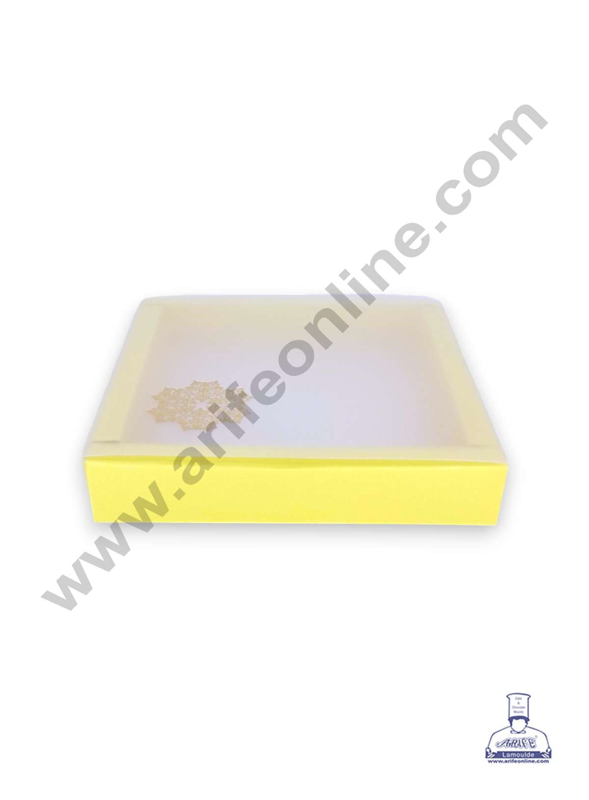 9 Cavity Chocolate Box with Sliding Cover & Cavity ( 10 Piece Pack ) - Yellow (MOQ 12 PACK) (RED)