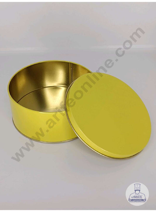 Dream Cake Tin Torte Cake Cookie Cake Tin - Yellow Color - 5.5 x 2.5 Inch (FE)(MOQ 54 PCS 1 CRTN) (FE)